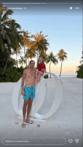 Screenshot of Daria Medvedev's Instagram story | Source: IG/mrsmedvedev