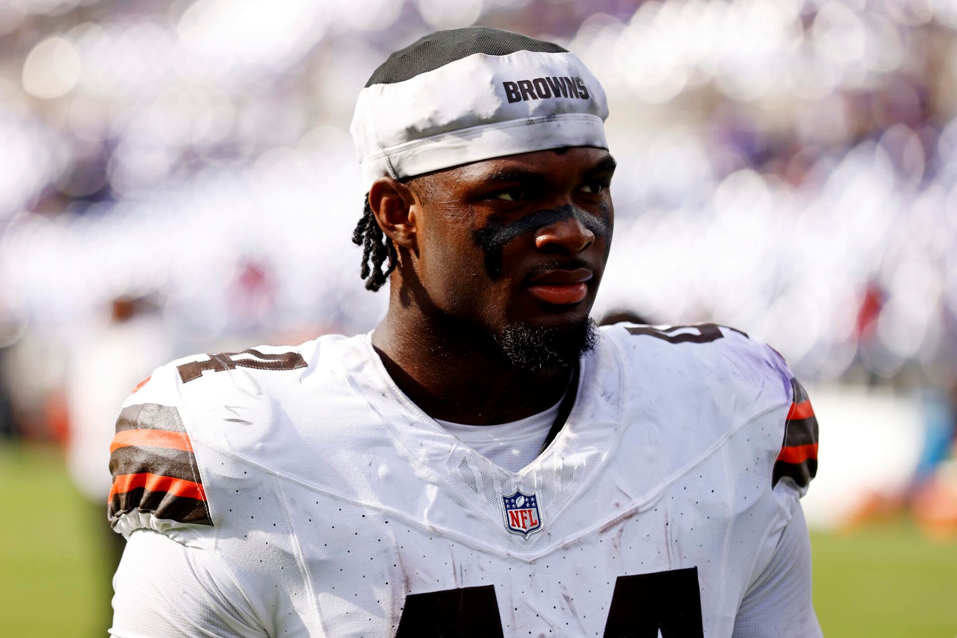 Cleveland Browns tight end Harold Fannin Jr. (44) after the game against the Baltimore Ravens at M&T Bank Stadium.