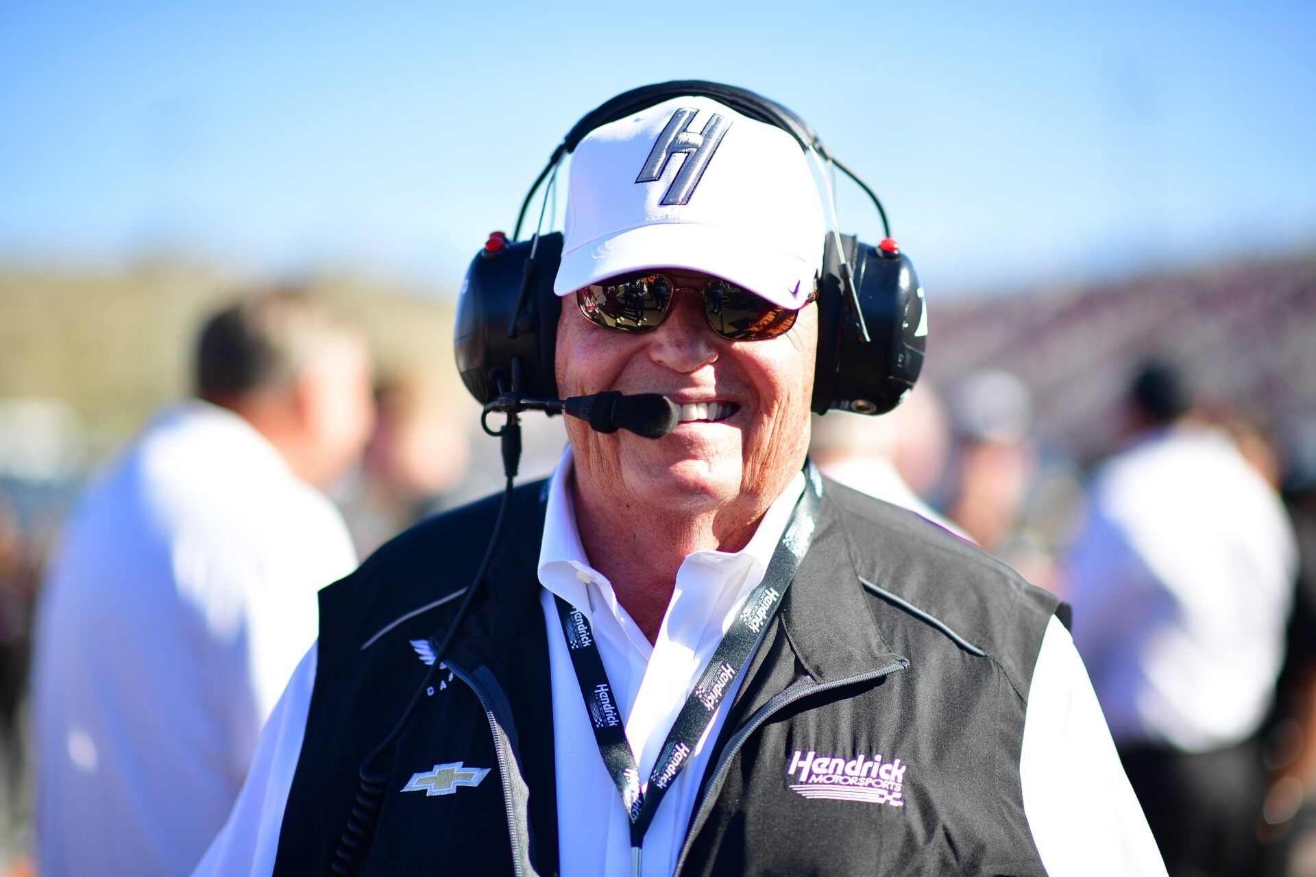 Hendrick Motorsports team owner Rick Hendrick attends qualifying at Phoenix Raceway.