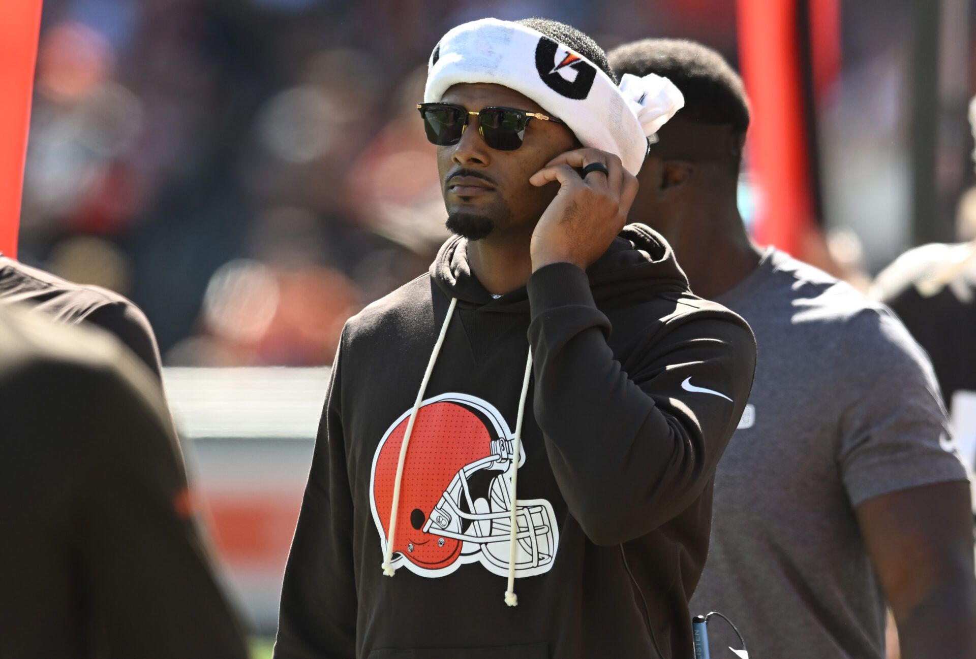 Cleveland Browns quarterback Deshaun Watson (4) during the second half against the Cincinnati Bengals at Huntington Bank Field.