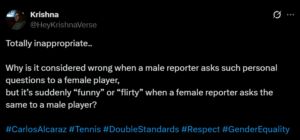 Screengrab of a tweet from X