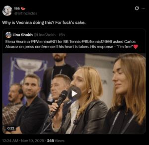 Screengrab of a tweet from X