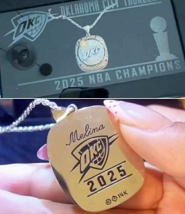 Oklahama City Thunder  Championship necklaces Facebook