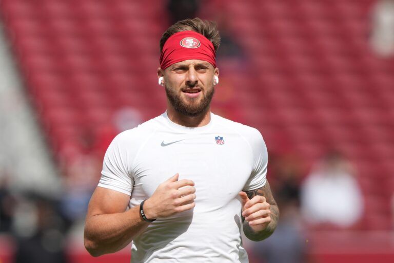 San Francisco 49ers wide receiver Ricky Pearsall (1) before the game against the Jacksonville Jaguars at Levi's Stadium.