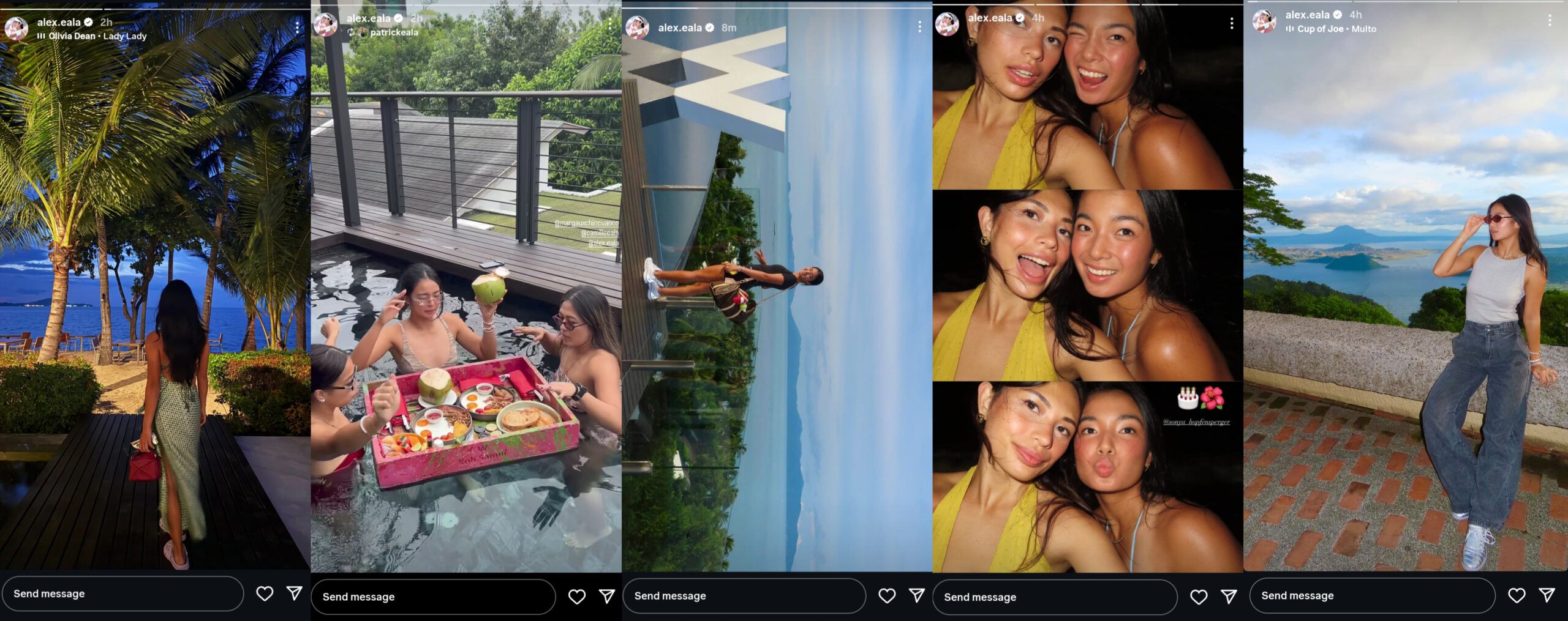 Screen grab of Alexandra Eala's Instagram stories