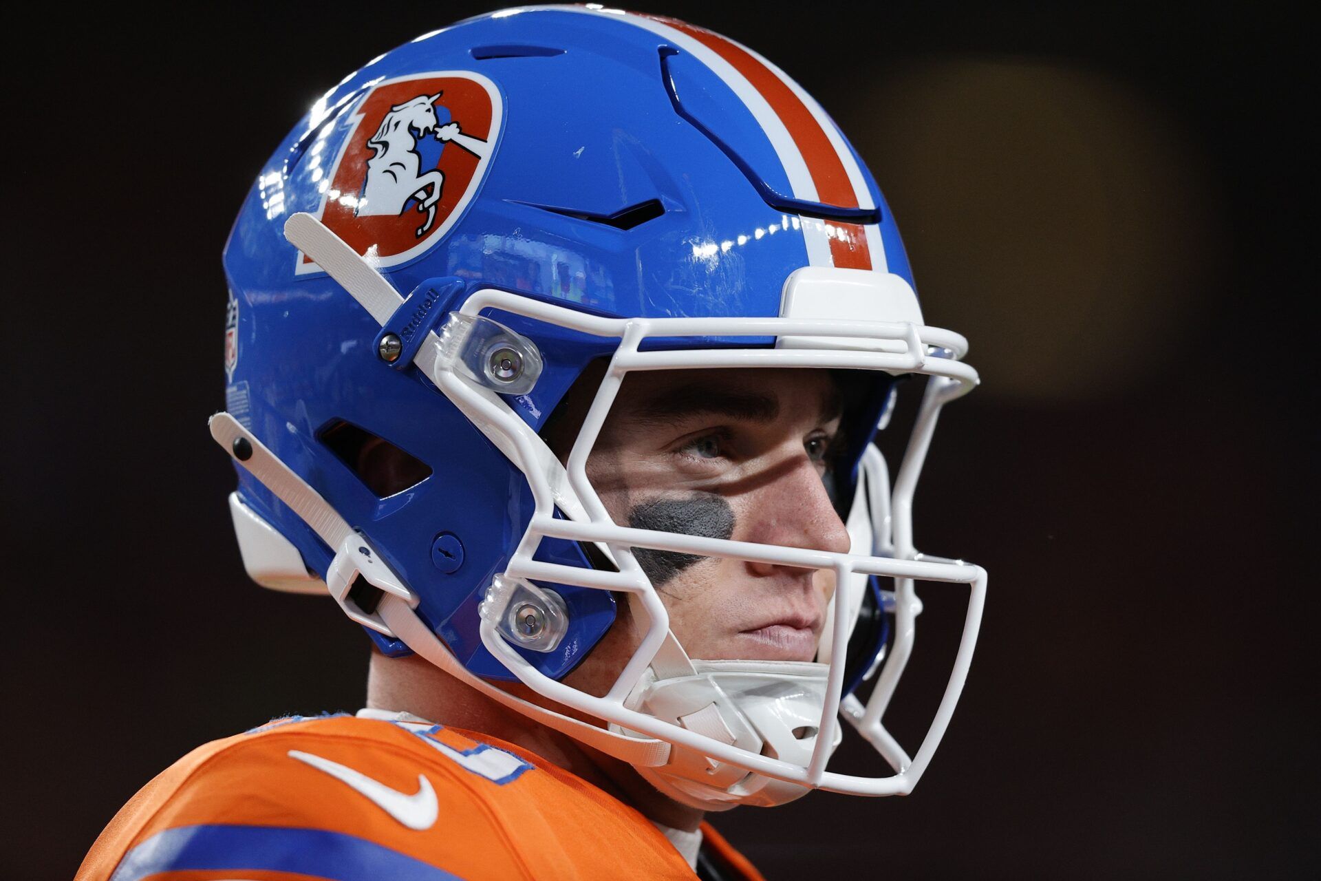 Denver Broncos quarterback Bo Nix (10) during the first half at Empower Field at Mile High.