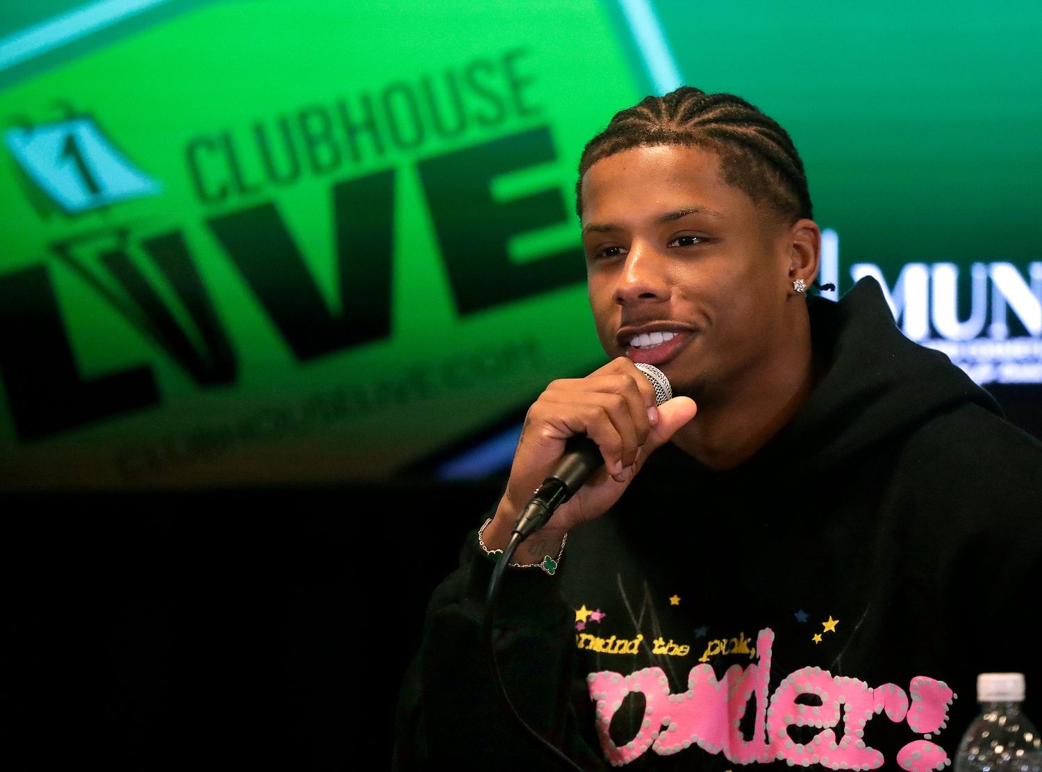 Clubhouse Live with Green Bay Packers rookie wide receiver Matthew Golden in the Fox Club at Fox Cities Stadium in Grand Chute, Wisconsin on Monday, October 20, 2025.
Wm. Glasheen USA TODAY NETWORK-Wisconsin