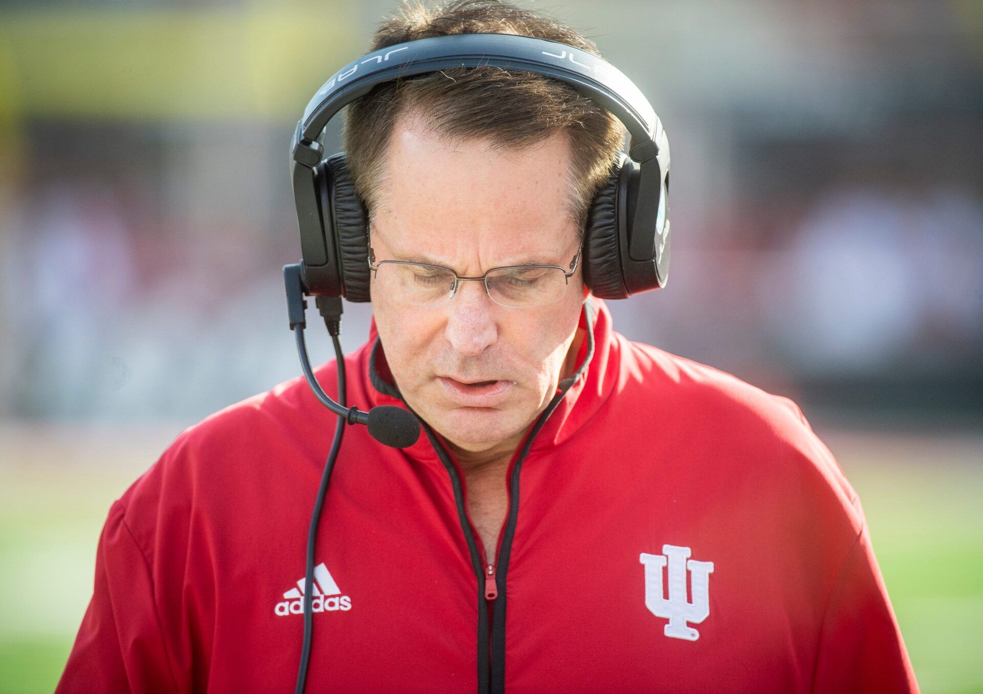 Indiana Head Coach Curt Cignetti during the Indiana versus Wiscsonsin football game at Memorial Stadium on Saturday, Nov. 15, 2025.