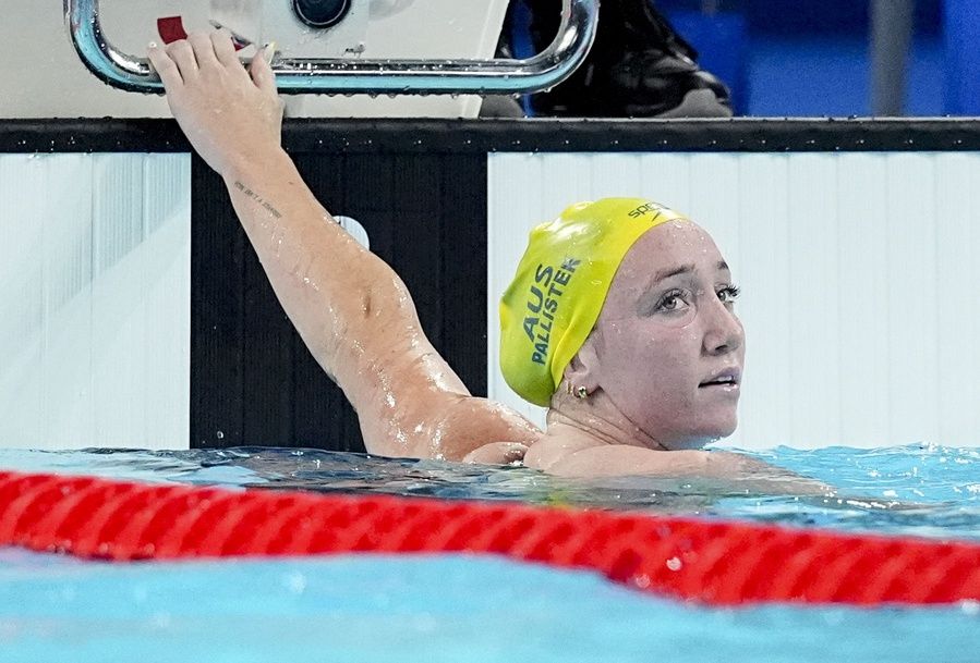 Lani Pallister (Australia) in the women’s 800-meter freestyle preliminary heats during the Paris 2024 Olympic Summer Games at Paris La Défense Arena.