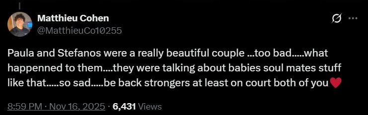 Screengrab of tweet from X