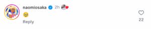 Naomi Osaka's comment