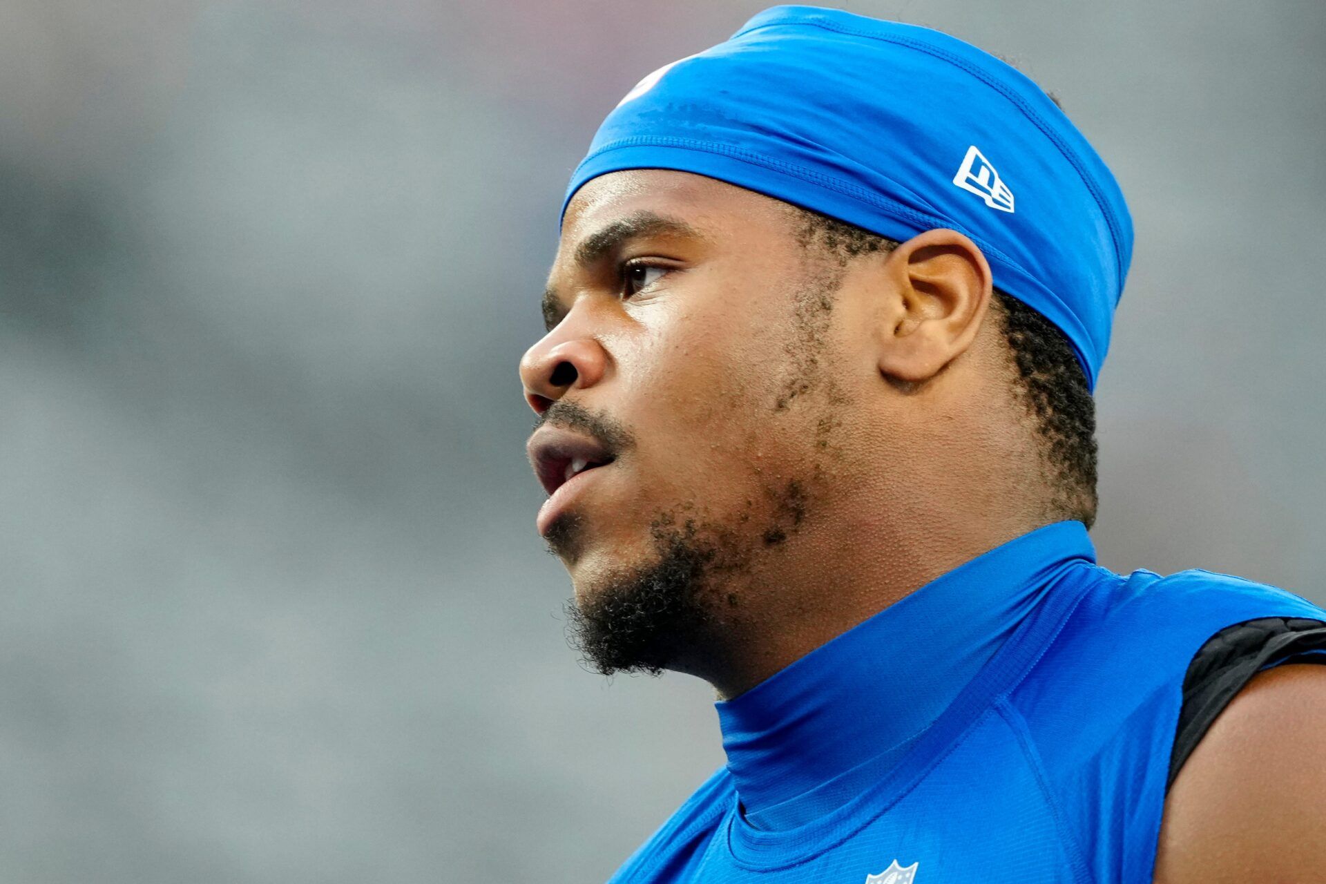 New York Giants linebacker Abdul Carter (51)l is shown during pregame practice, Thursday, August 21, 2025, in East Rutherford.