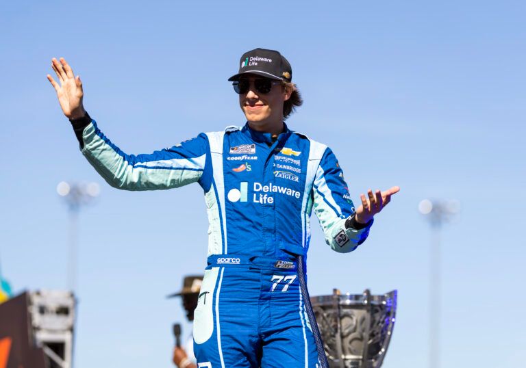 NASCAR Cup Series driver Carson Hocevar (77) during the NASCAR Championship race at Phoenix Raceway.