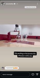 Ben Shelton's Instagram story