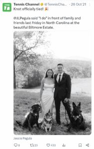 Jessica Pegula with her husband Taylor Gahagen