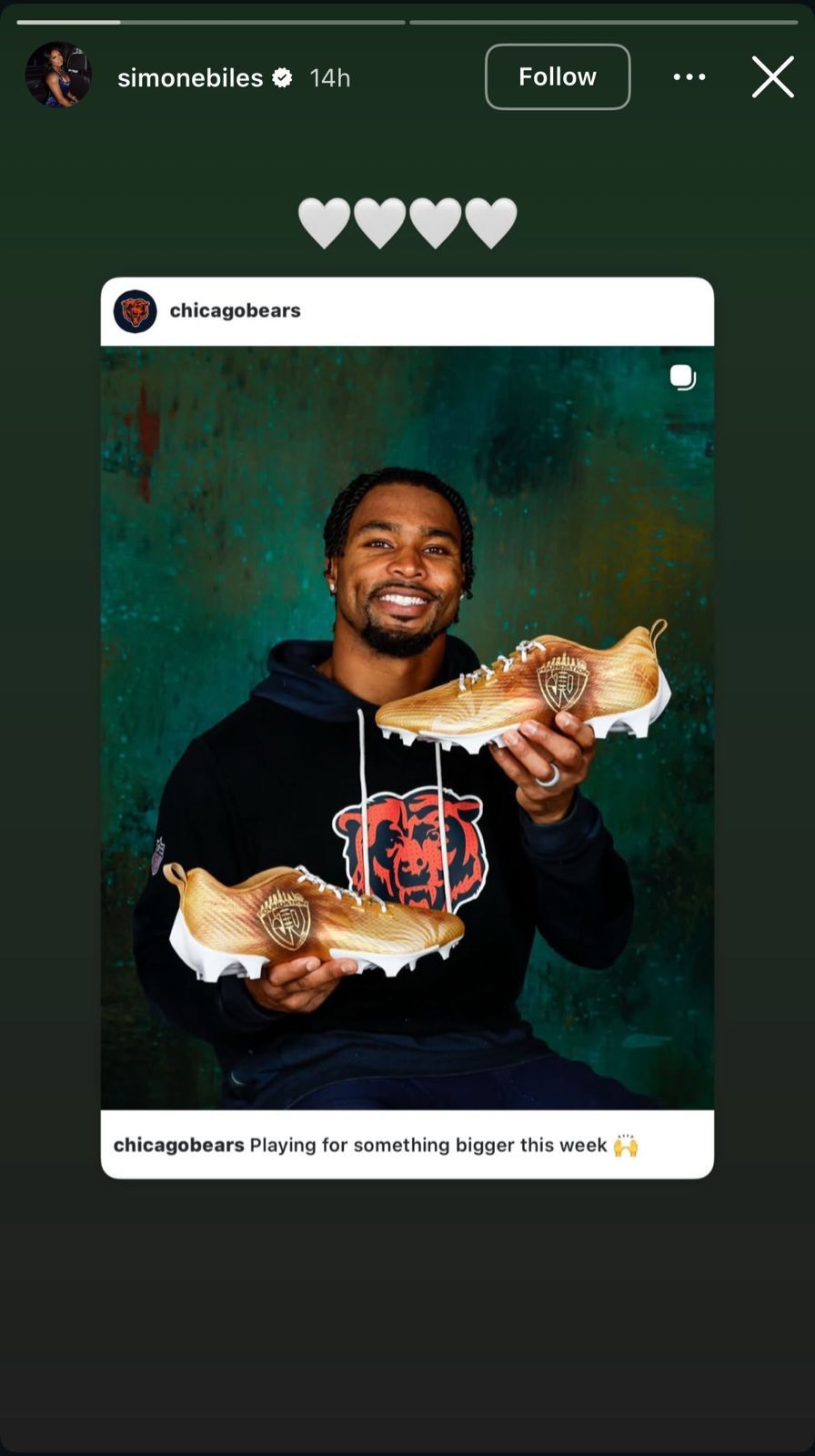 Still taken from Biles' Instagram (source: @simonebiles/Instagram)