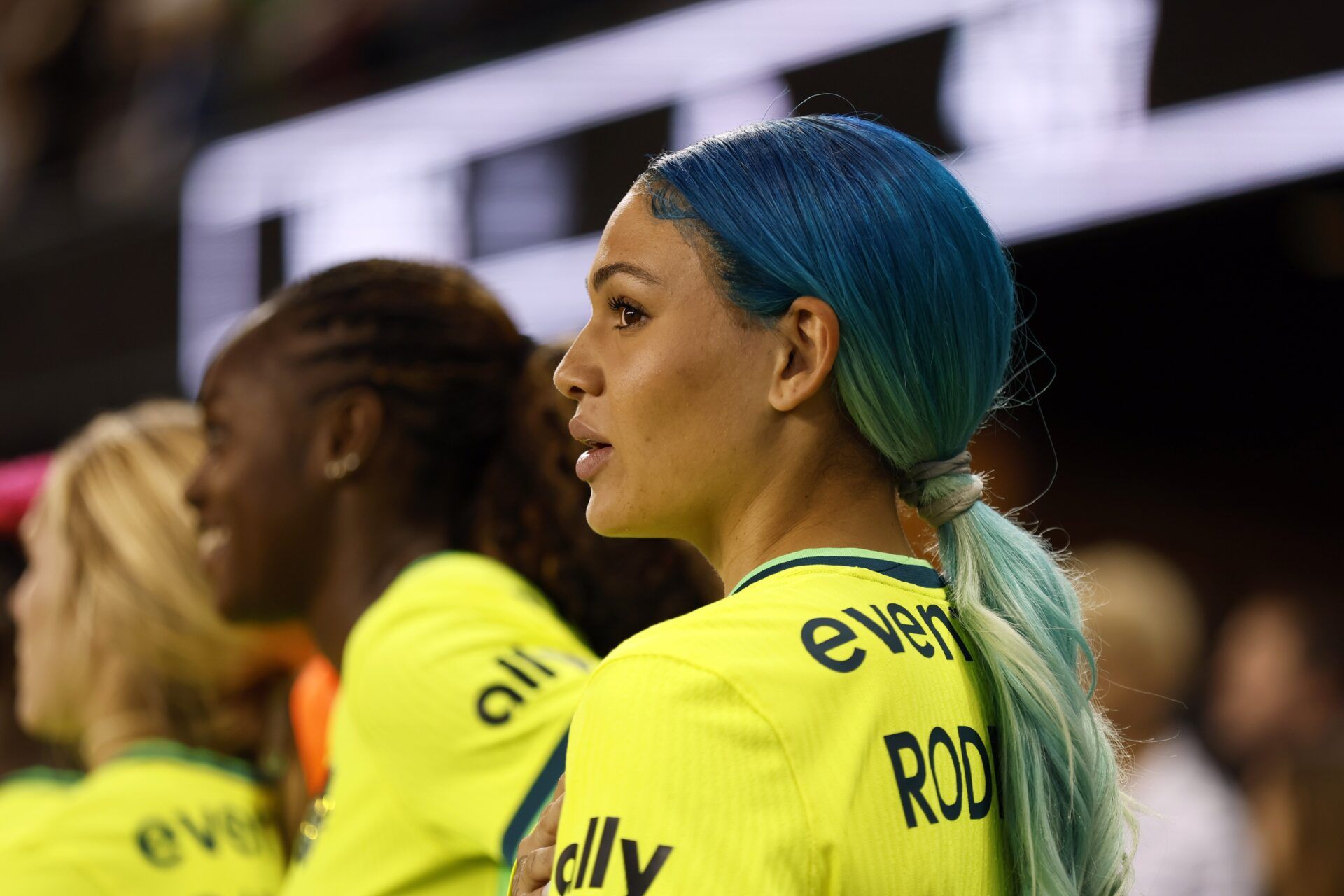 Washington Spirit forward Trinity Rodman (2) looks on before the game against Gotham FC at PayPal Park.