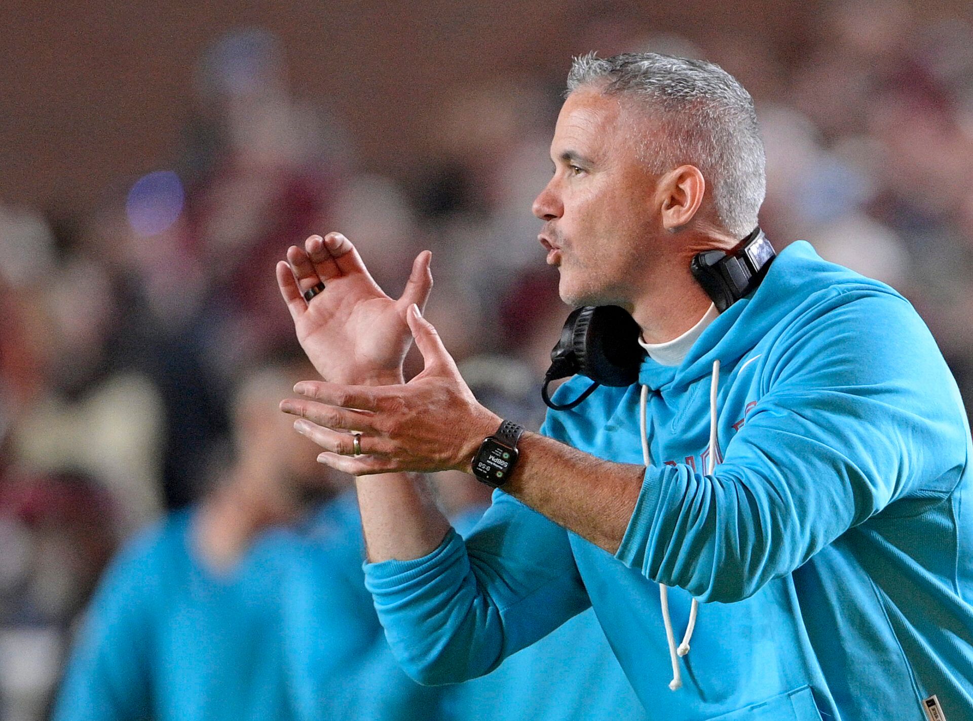 Florida State Seminoles head coach Mike Norvell during the fourth quarter against the Wake Forest Demon Deacons at Doak S. Campbell Stadium.