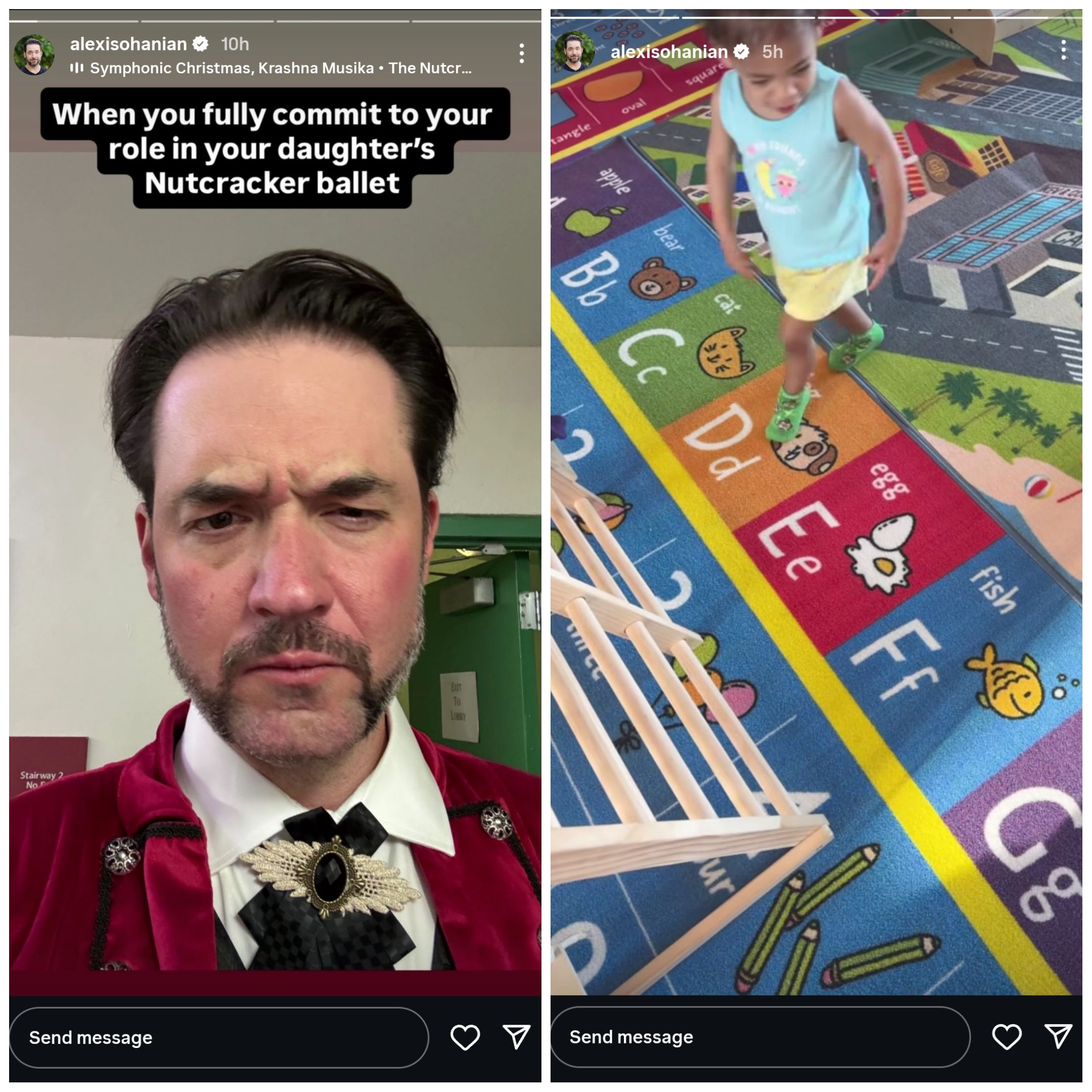 Screen grab of Serena Williams' husband Alexis Ohanian's Instagram stories