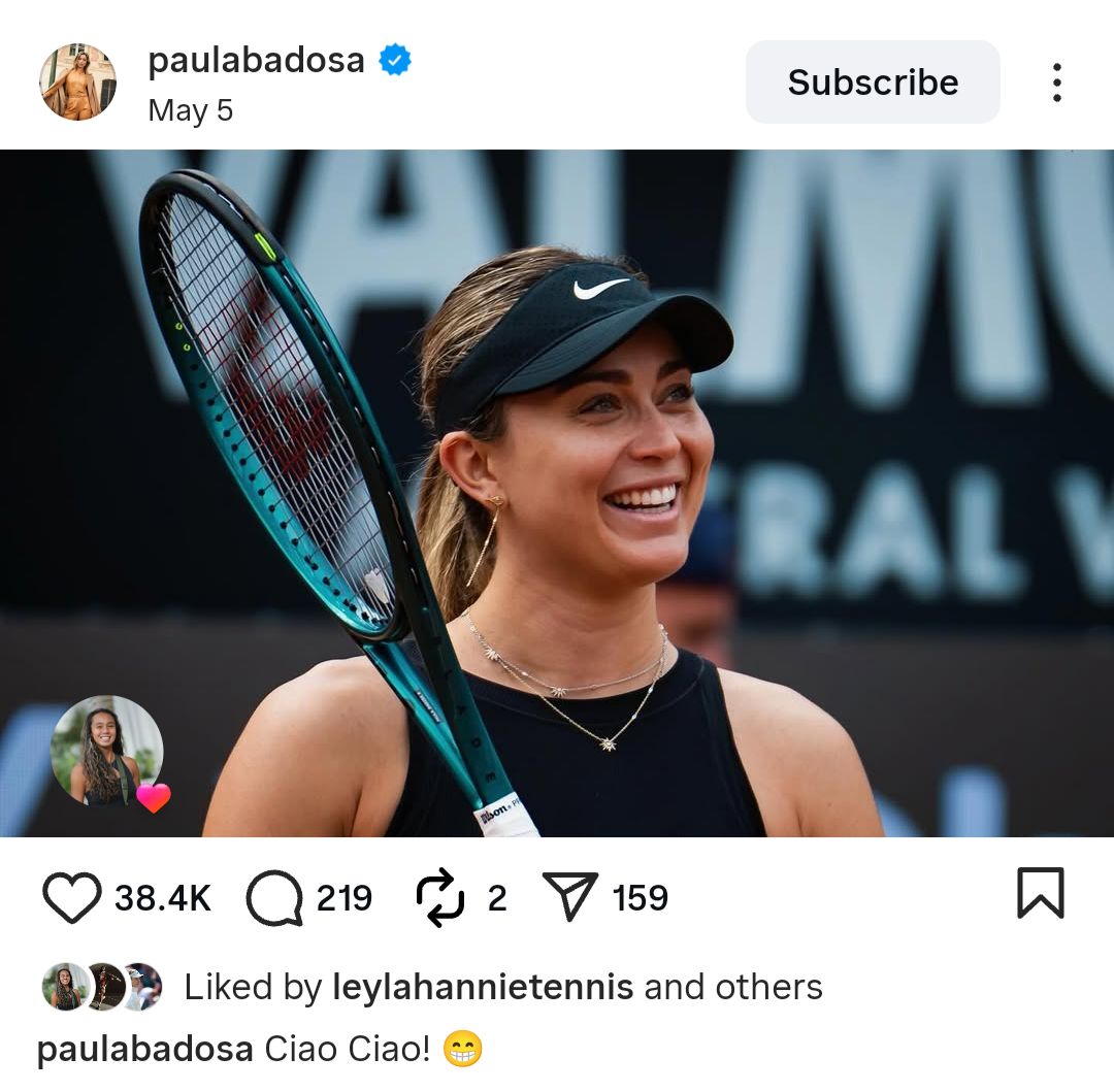 Screen grab of Paula Badosa in The 1916 Company jewelry