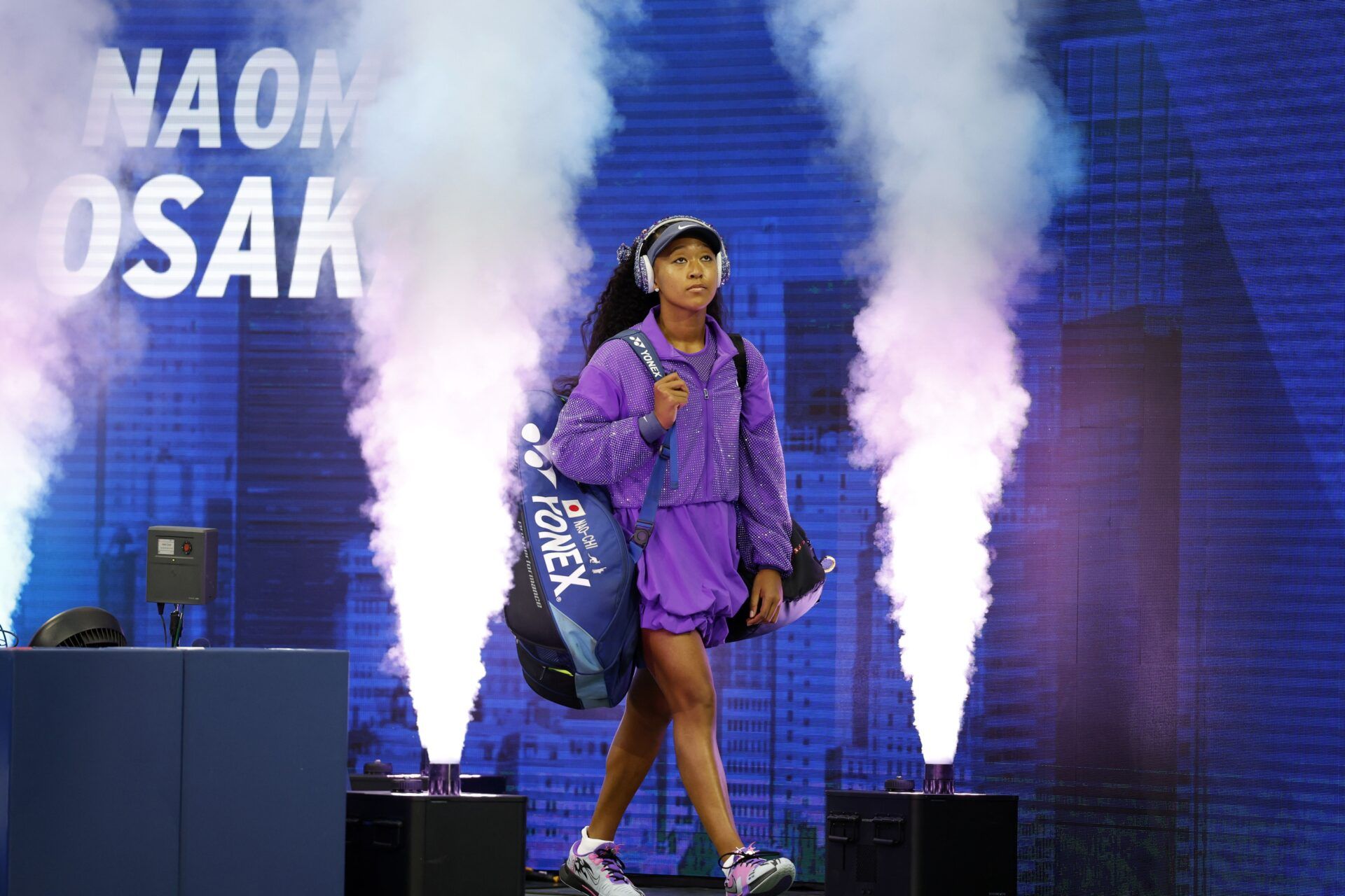 Naomi Osaka (JPN) enters the court for a match against Karolina Muchova (CZE) (not pictured) on day eleven of the 2025 US Open tennis championships at USTA Billie Jean King National Tennis Center.