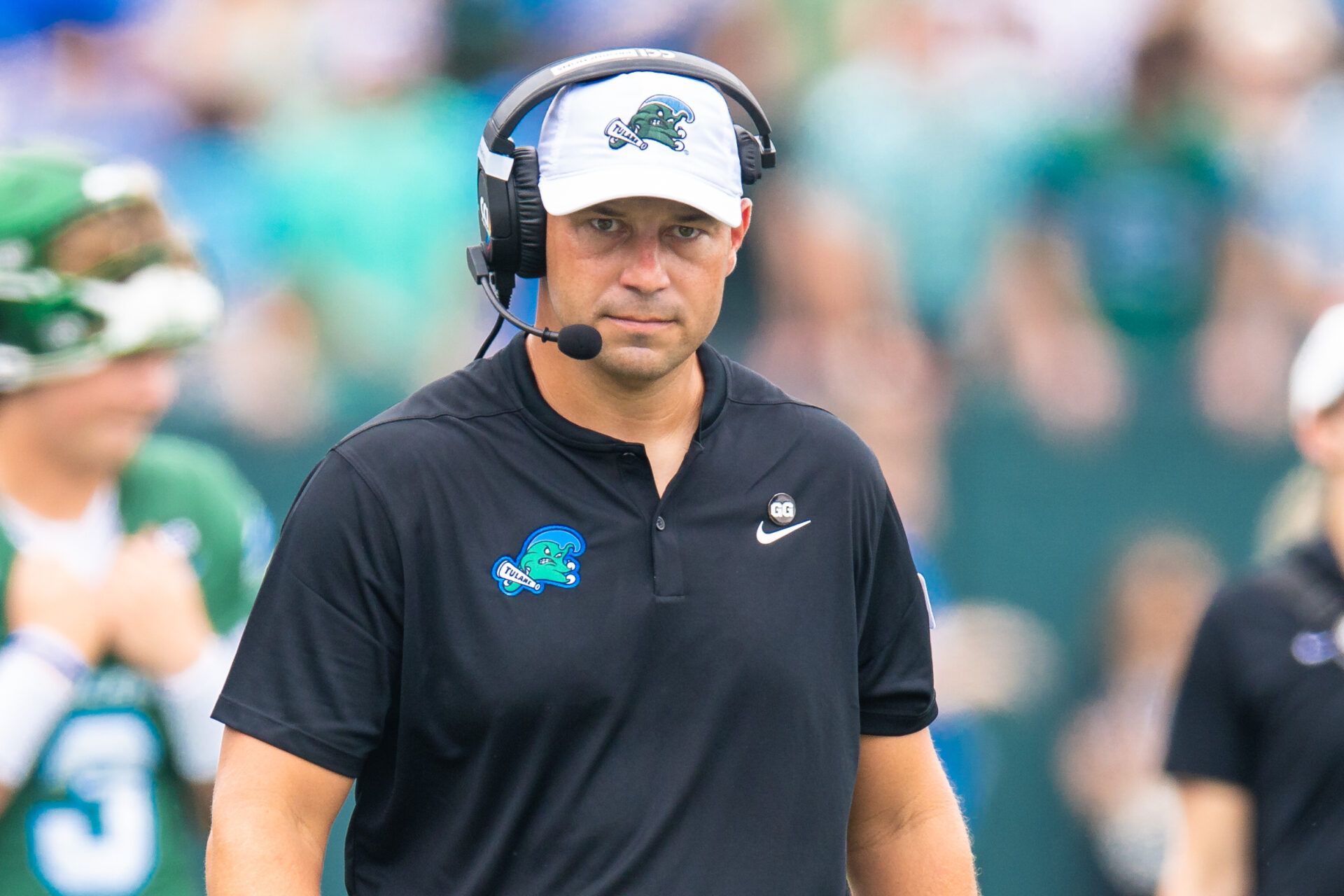 Tulane Green Wave head coach Jon Sumrall looks on against Northwestern Wildcats during the first half at Yulman Stadium.