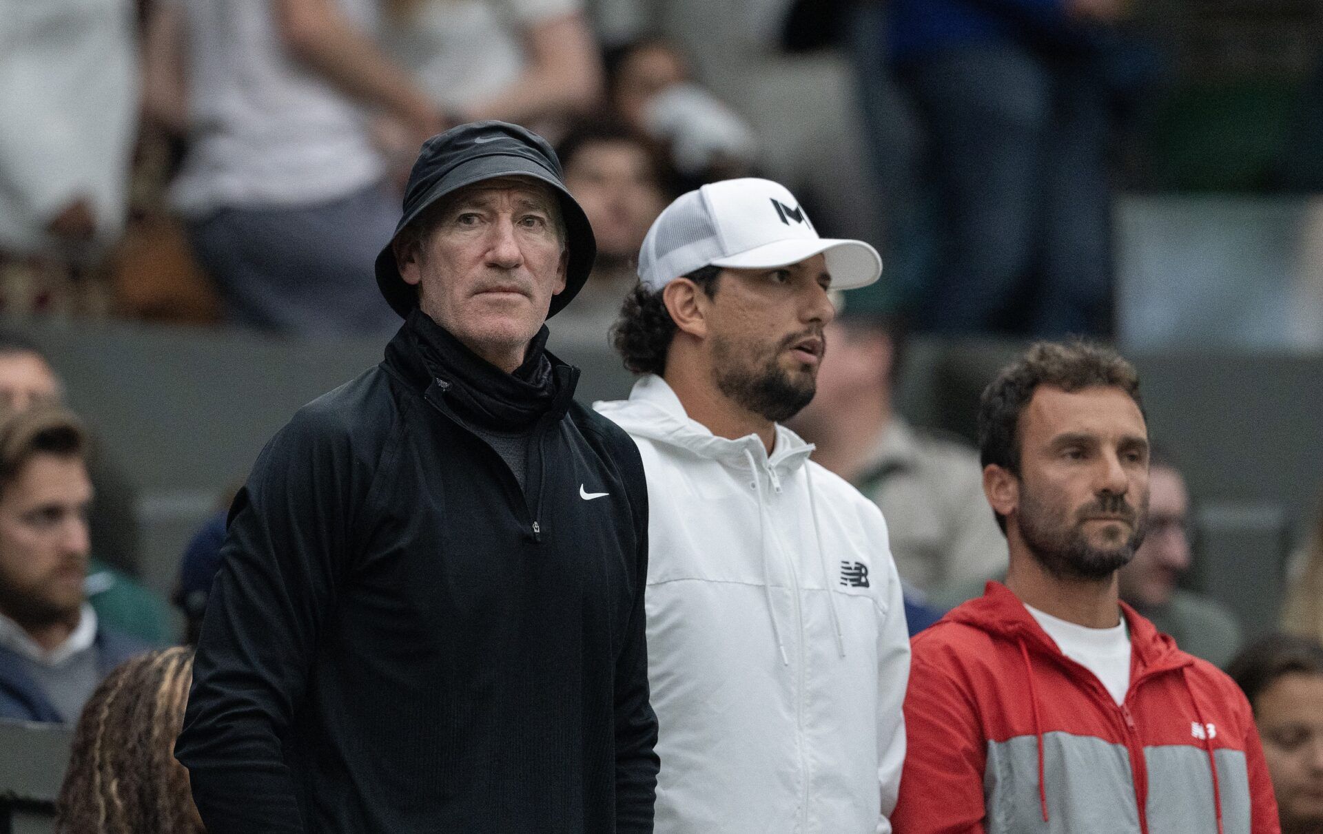 Brad Gilbert in attendance for the Emma Navarro of the United States and Coco Gauff of the United States (both not shown) match on day seven of The Championships at All England Lawn Tennis and Croquet Club.
