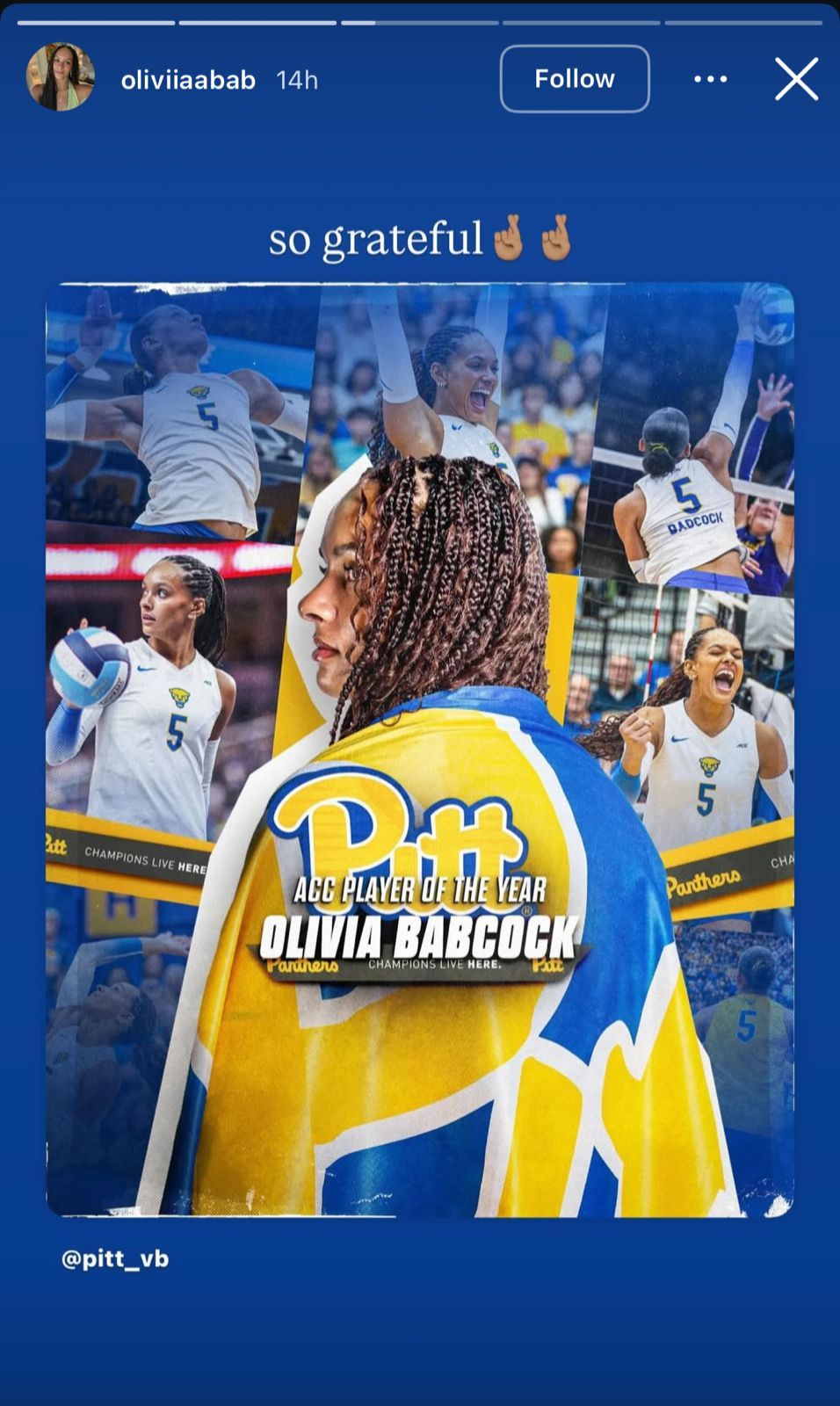 Still taken from Babcock's Instagram (source: @oliviiaabab/Instagram)