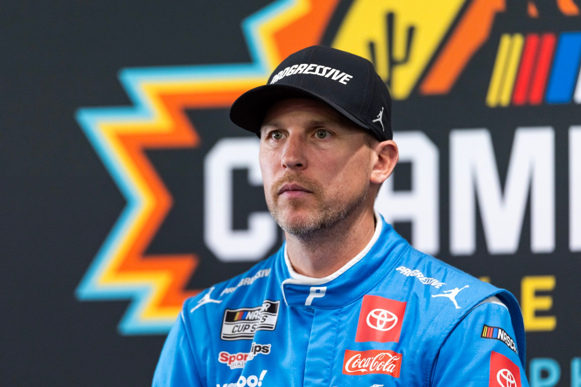 NASCAR Cup Series driver Denny Hamlin during Championship Four media day at Phoenix Raceway.