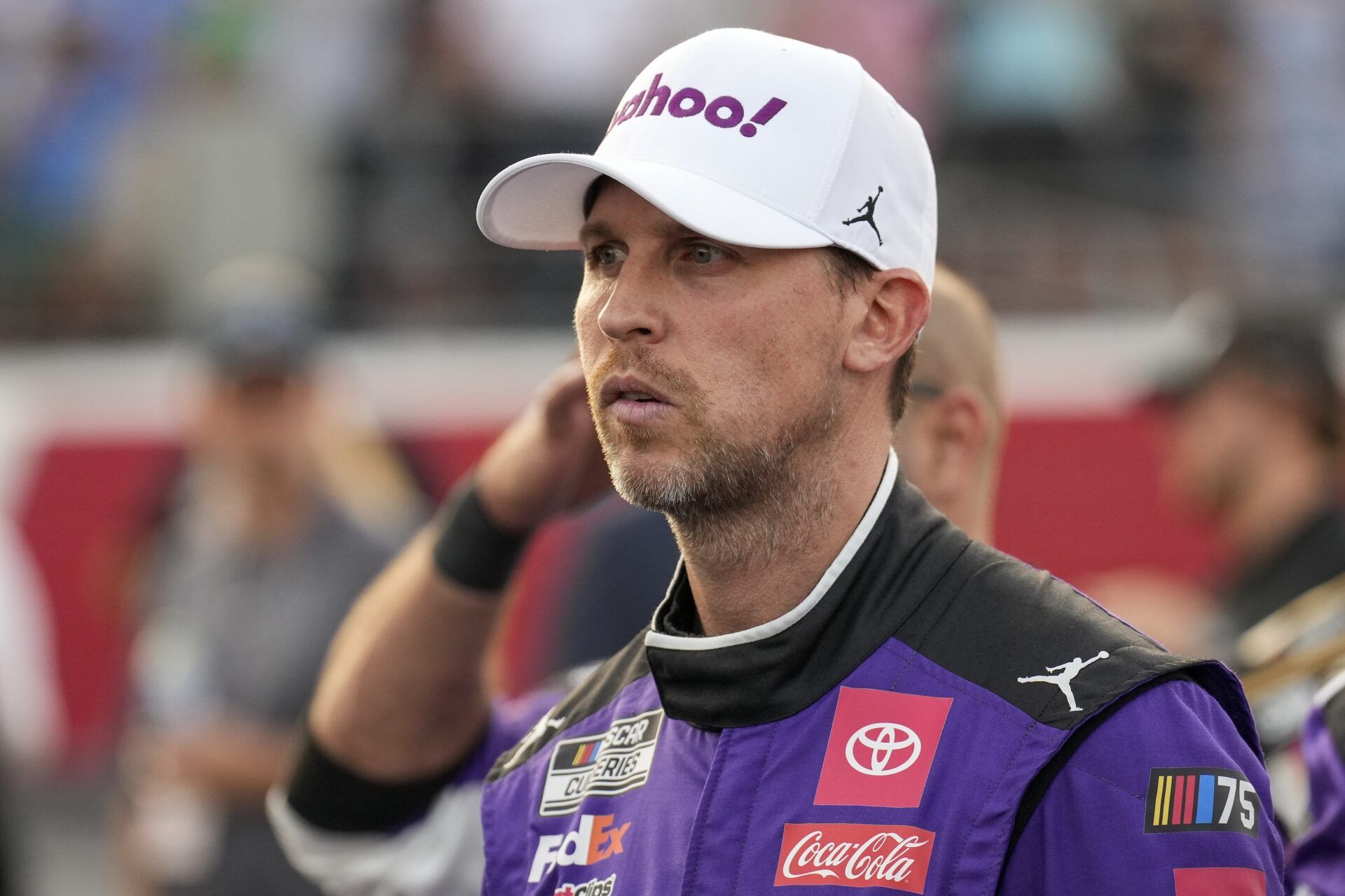 NASCAR Cup Series driver Denny Hamlin (11) during the All Star Race at North Wilkesboro Speedway.