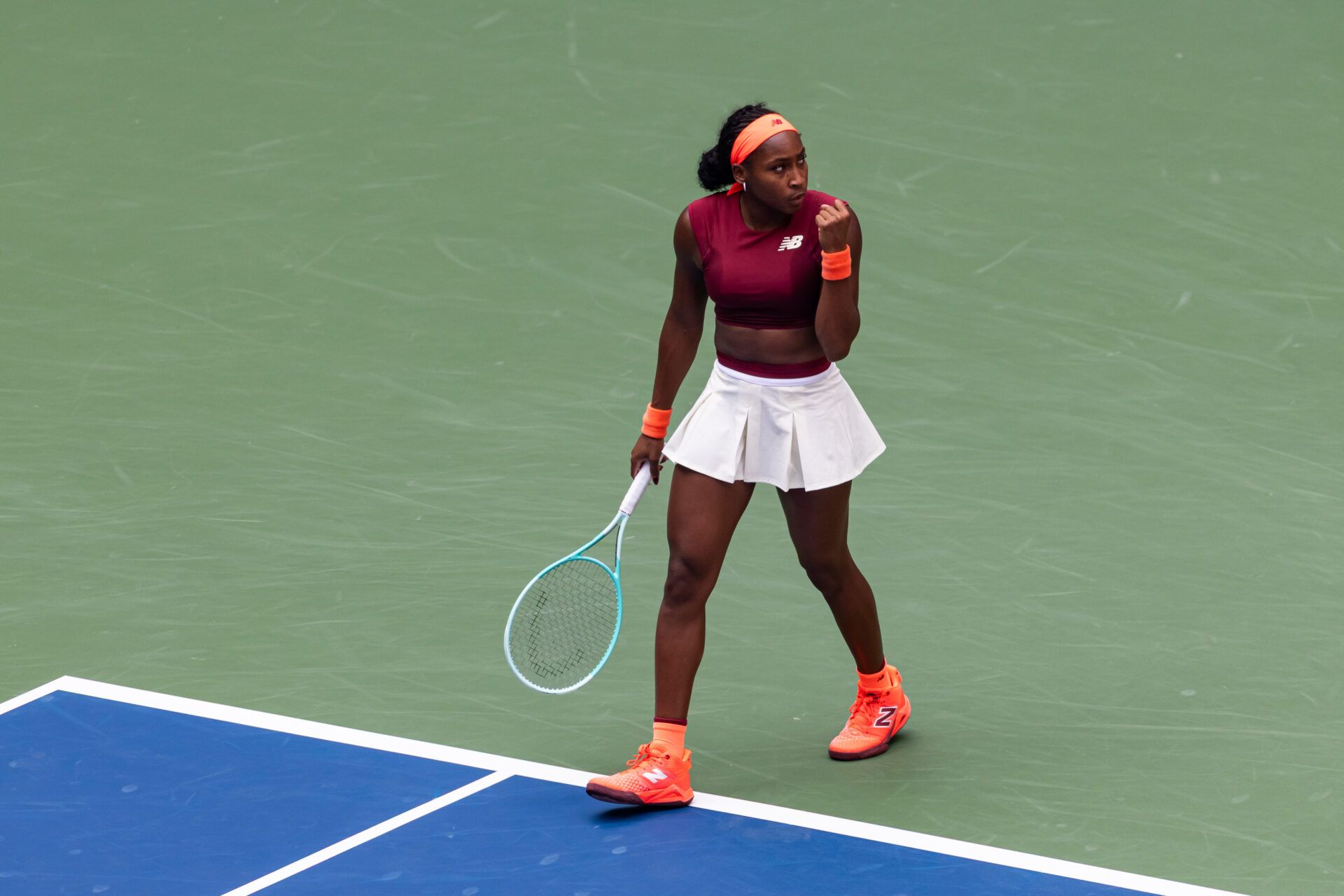 American star Coco Gauff shines with Miu Miu dress as she accepts the Style Influencer of the Year Award at the Footwear News Achievement Awards.