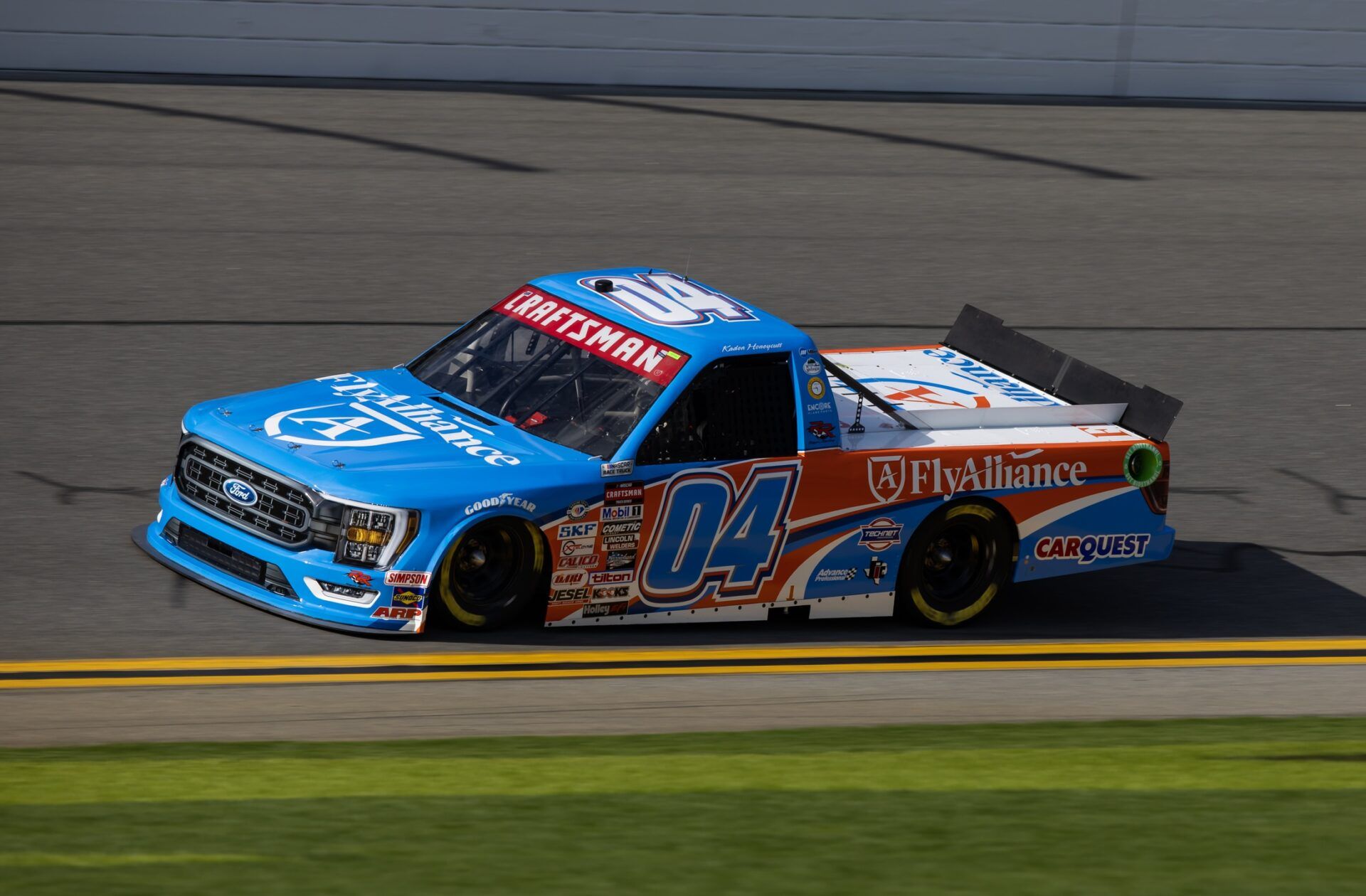 NASCAR Craftsman Truck Series driver Kaden Honeycutt during qualifying at Daytona International Speedway.