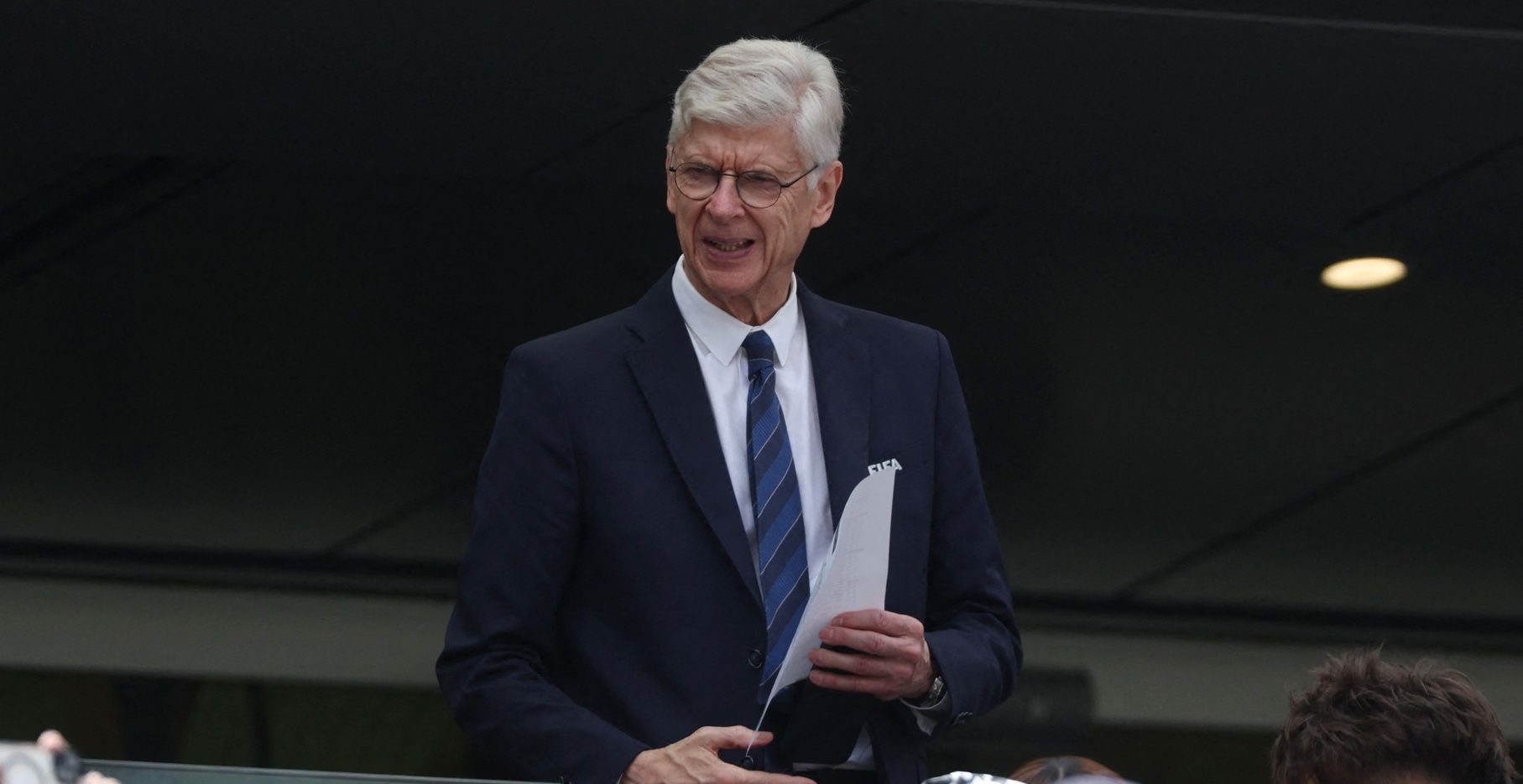 [Subscription Customers Only] Jul 13, 2025; East Rutherford, New Jersey, USA; FIFA's Chief of Global Football Development Arsene Wenger is seen in the standsduring the final of the 2025 FIFA Club World Cup at MetLife Stadium.