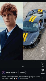 Jannik Sinner s Ferrari Daniil Medvedev s McLaren Coco Gauff s 