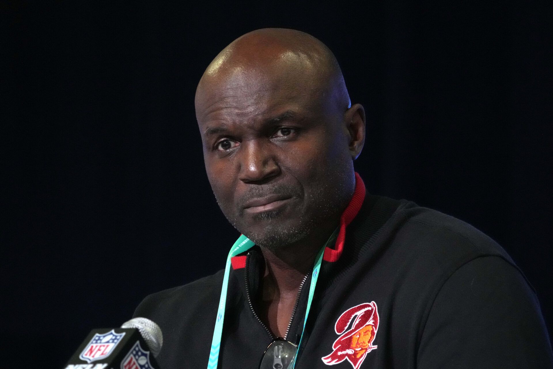 Tampa Bay Buccaneers coach Todd Bowles during the NFL combine at the Indiana Convention Center.