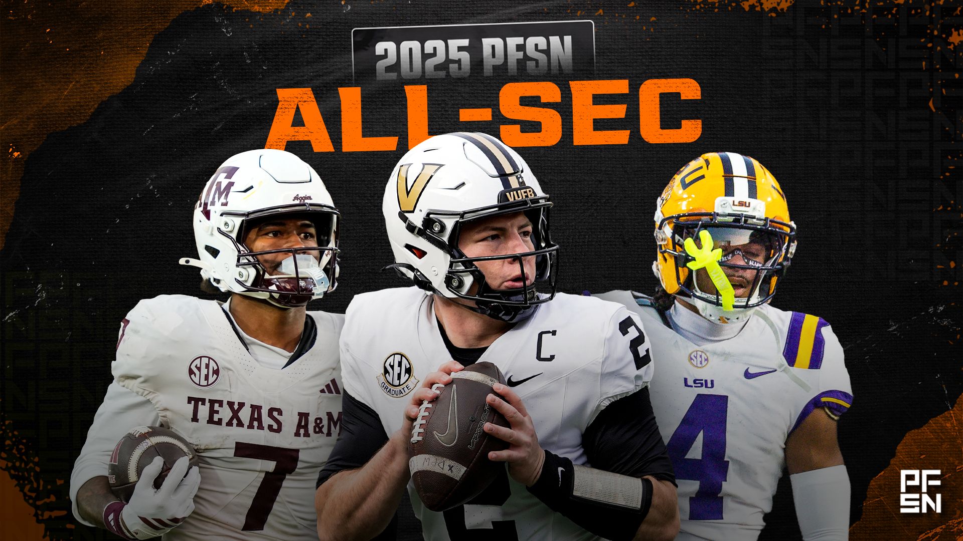 PFSN All-SEC Football Team Headlined by Diego Pavia, Mansoor Delane