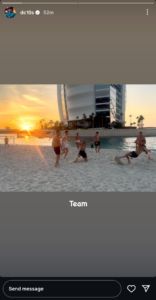 Sinner's coaching team on Darren Cahill's Instagram story