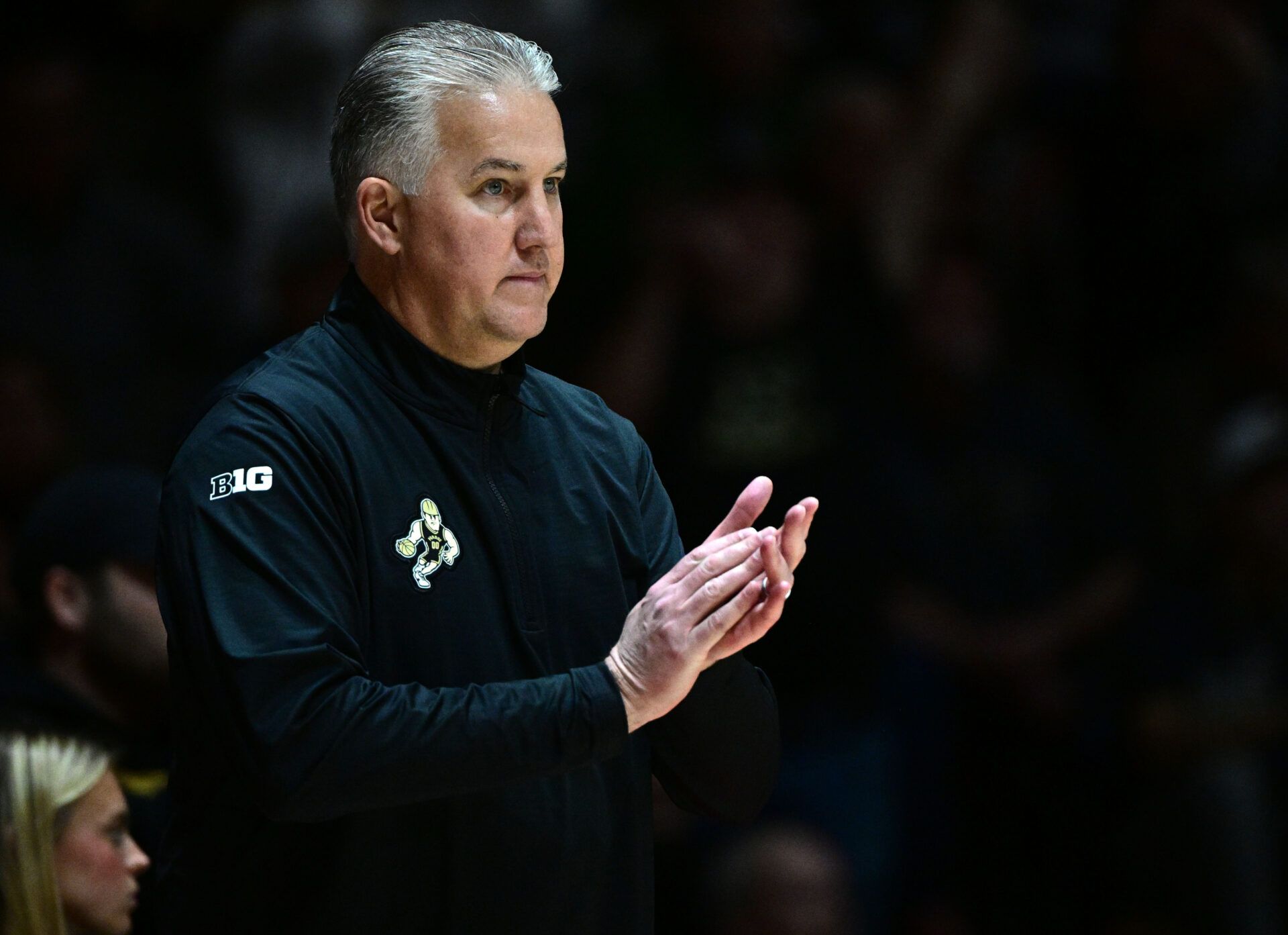 Purdue Boilermakers head coach Matt Painter reacts to a call during the second half against the Minnesota Golden Gophers at Mackey Arena.