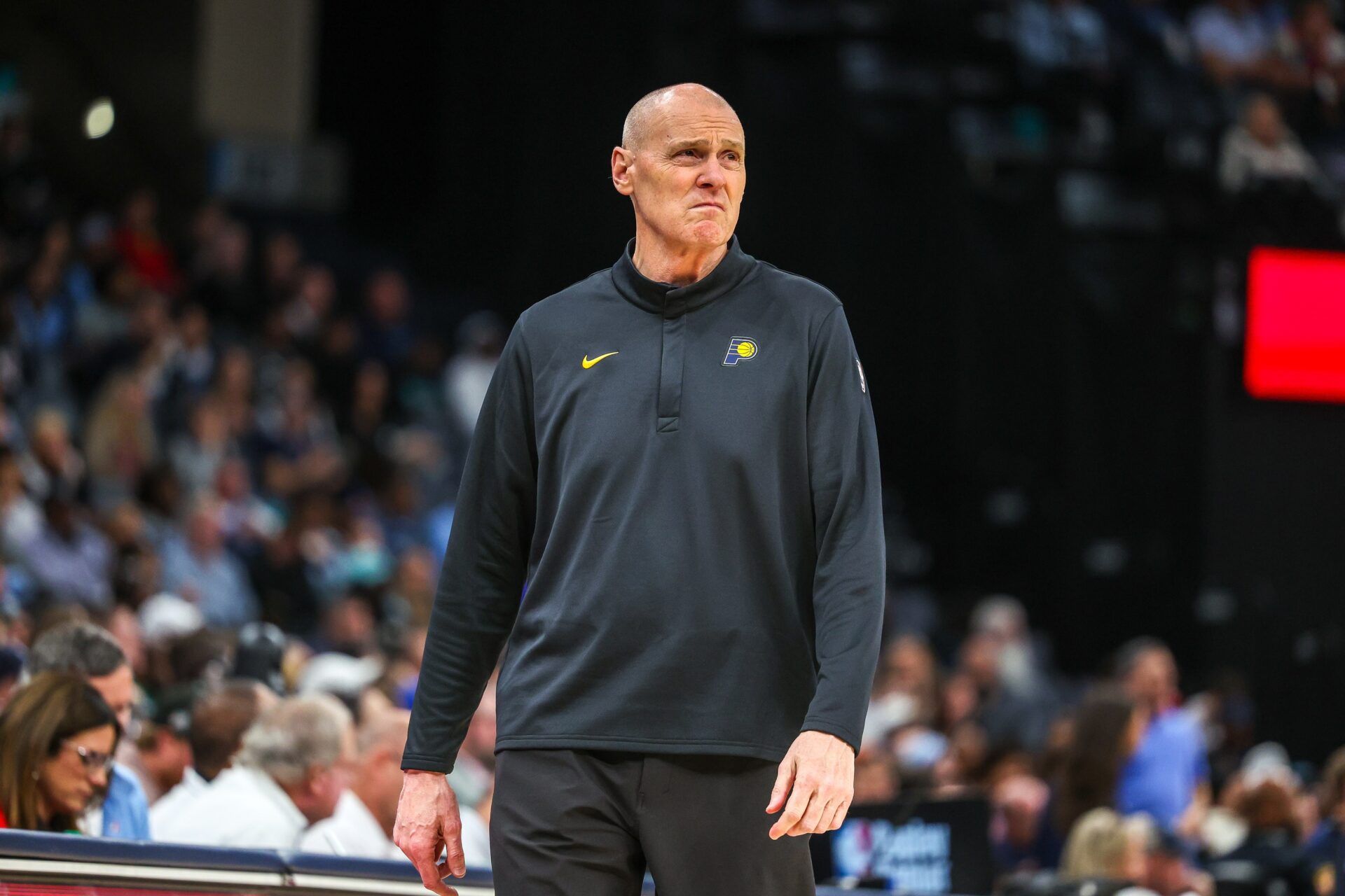 Indiana Pacers head coach Rick Carlisle looks on against the Memphis Grizzlies during the first half at FedExForum.