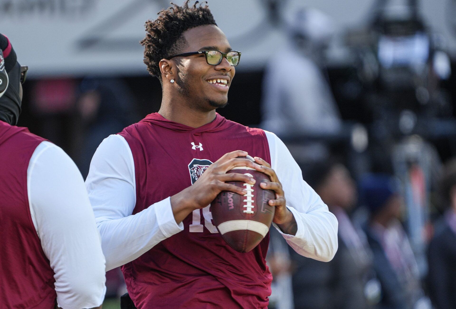 South Carolina quarterback LaNorris Sellers before the game Saturday, November 29, 2025.