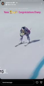 Novak Djokovic's Instagram story