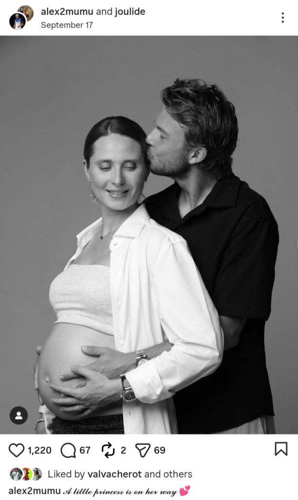 Alexandre Müller pictured with his partner Julie Demoulins