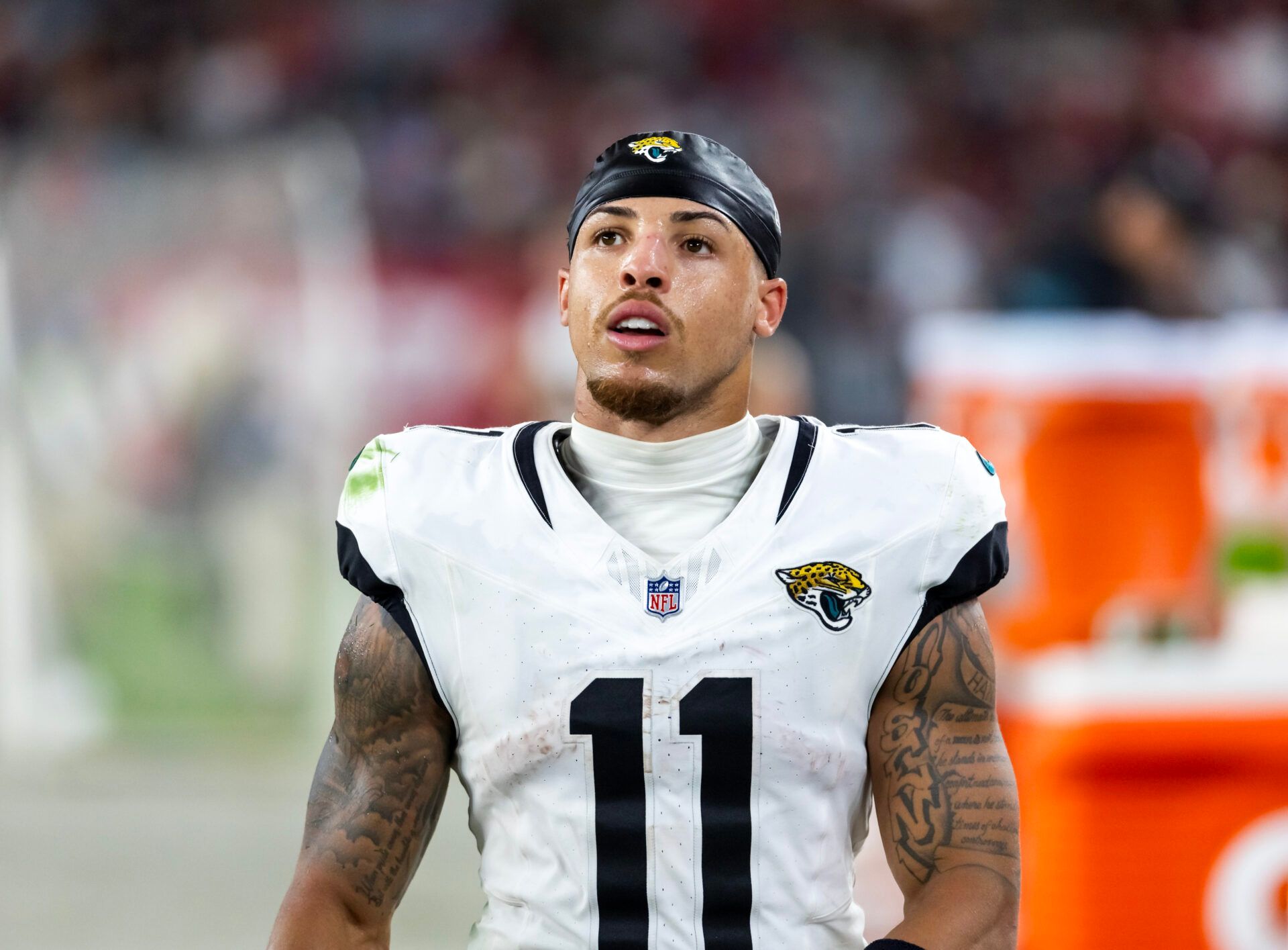 Jacksonville Jaguars wide receiver Parker Washington (11) against the Arizona Cardinals at State Farm Stadium.