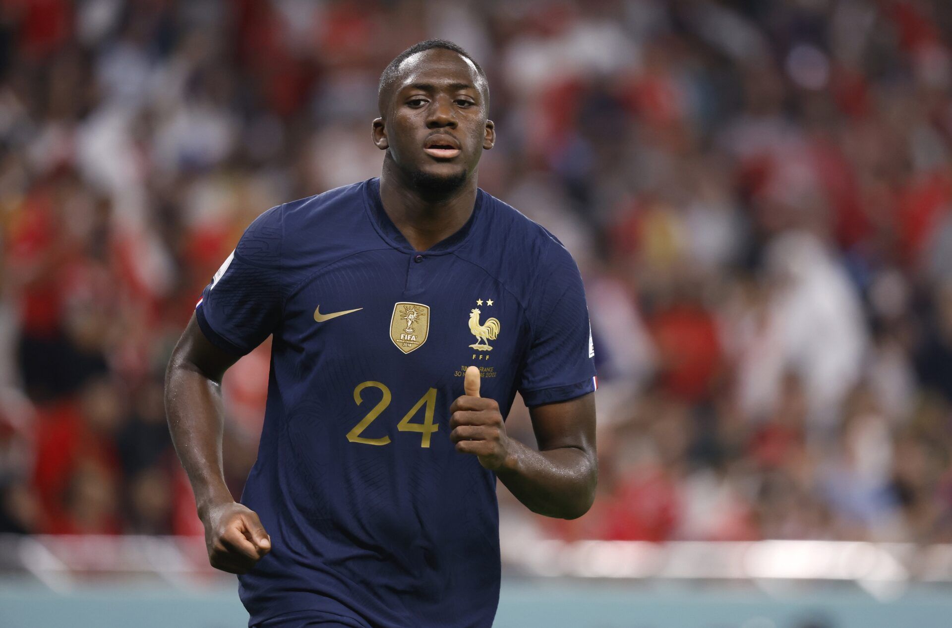 France defender Ibrahima Konate. (Credit: Yukihito Taguchi-USA TODAY Sports)