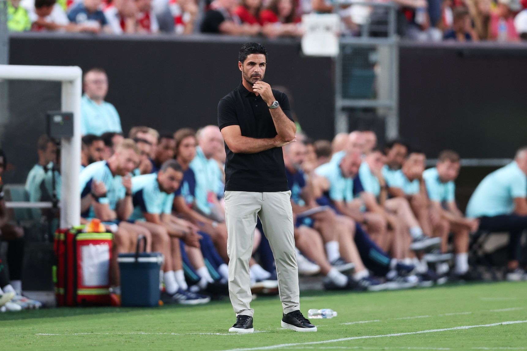 Arsenal manager 
Mikel Arteta in a game against Liverpool at Lincoln Financial Field.