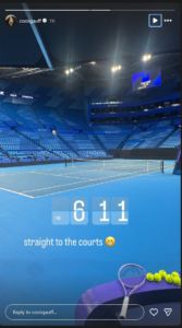 Screenshot of Coco Gauff’s Instagram story | Source: IG/cocogauff