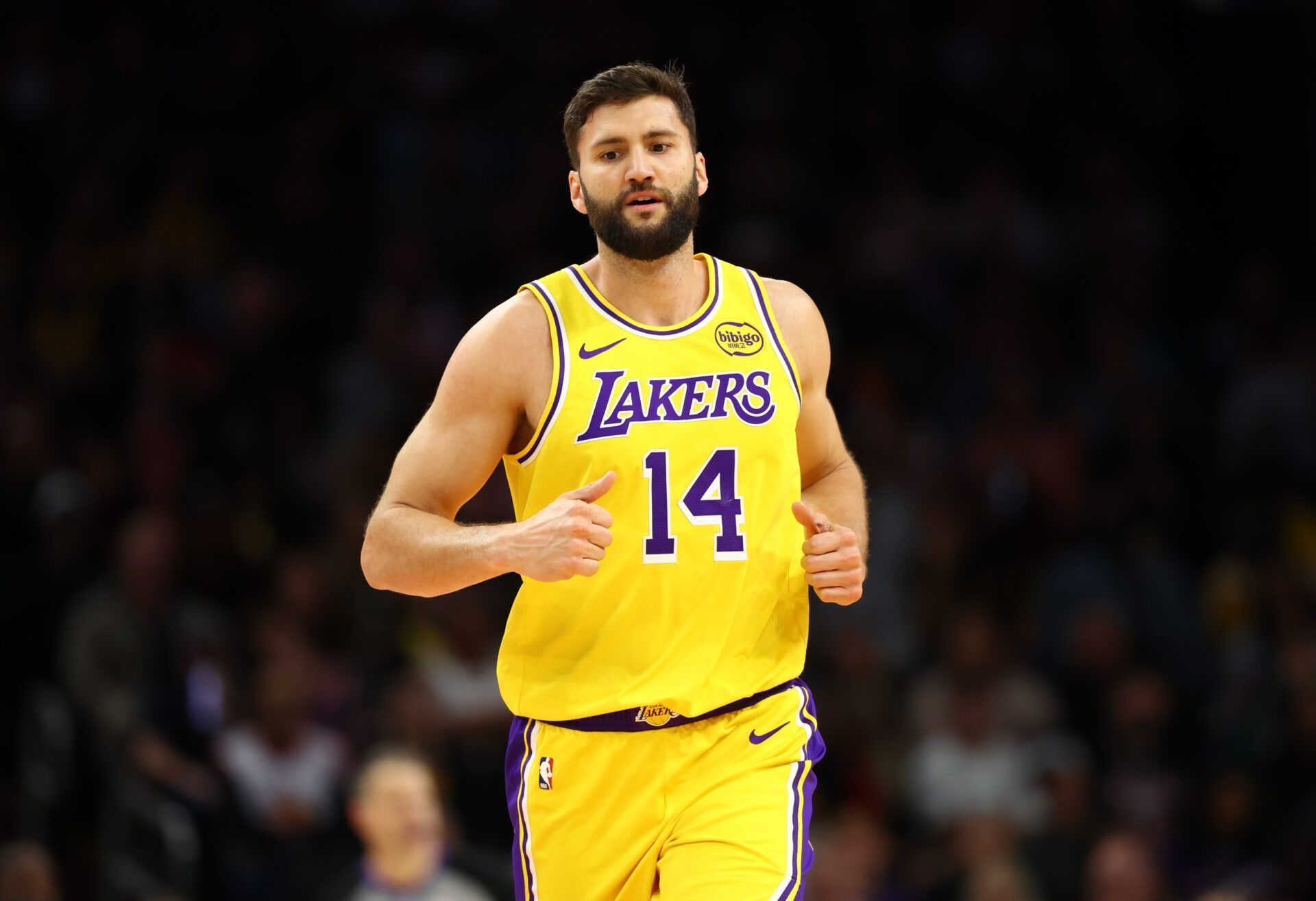 Los Angeles Lakers forward Maxi Kleber (14) against the Phoenix Suns at Mortgage Matchup Center.