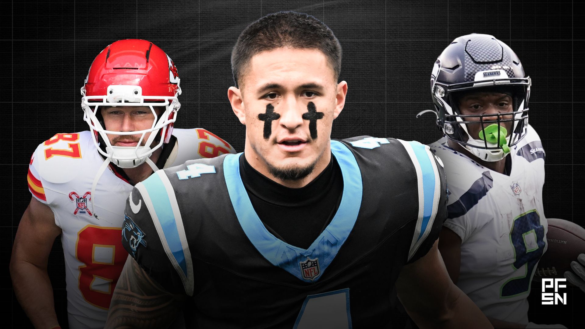 Katz's Fantasy Football Start ‘Em, Sit ‘Em Picks for Week 18: Tetairoa McMillan, Travis Kelce, Kenneth Walker III, and Others