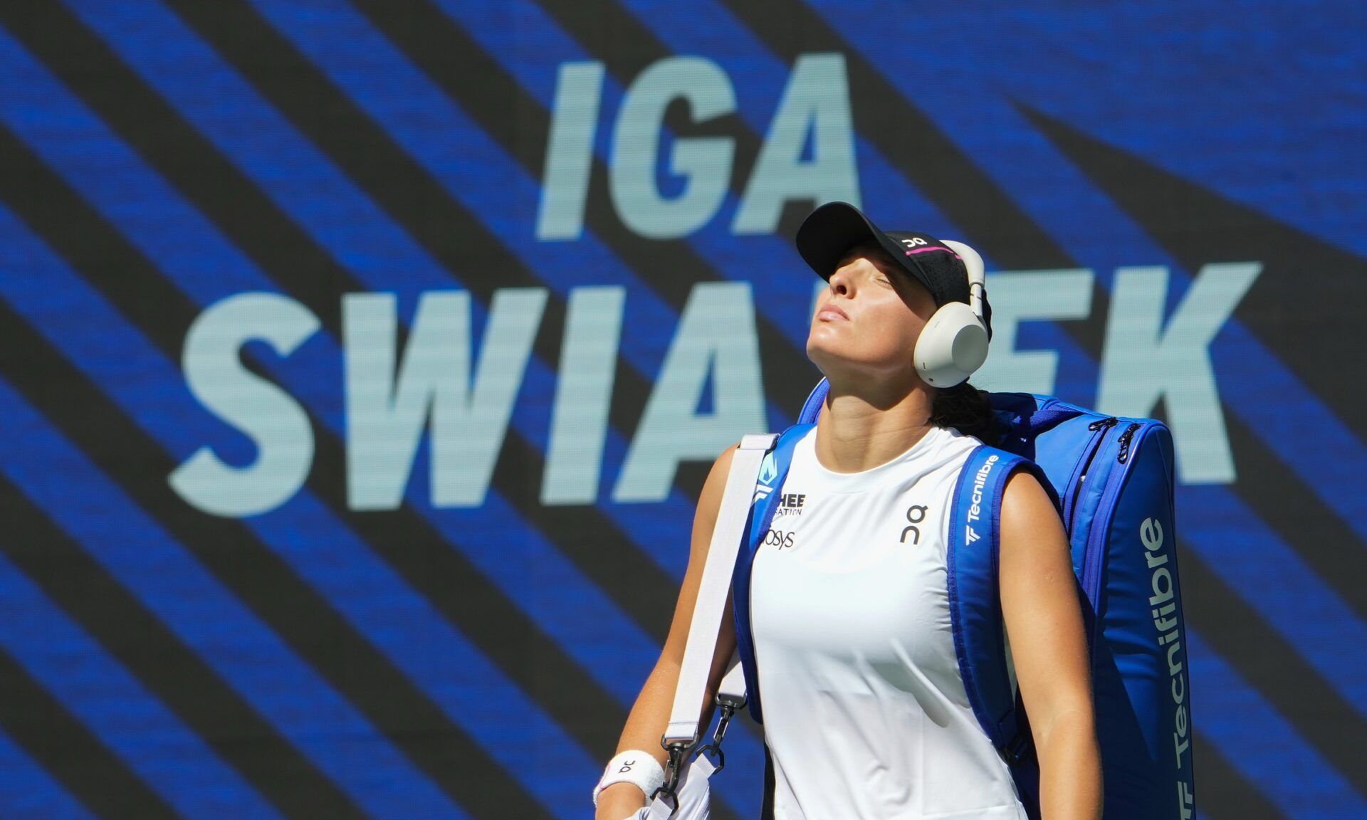 Iga Swiatek (POL) enters to play Emiliana Arango (COL) (not pictured) on day three of the 2025 U.S. Open tennis tournament at the USTA Billie Jean King National Tennis Center.
