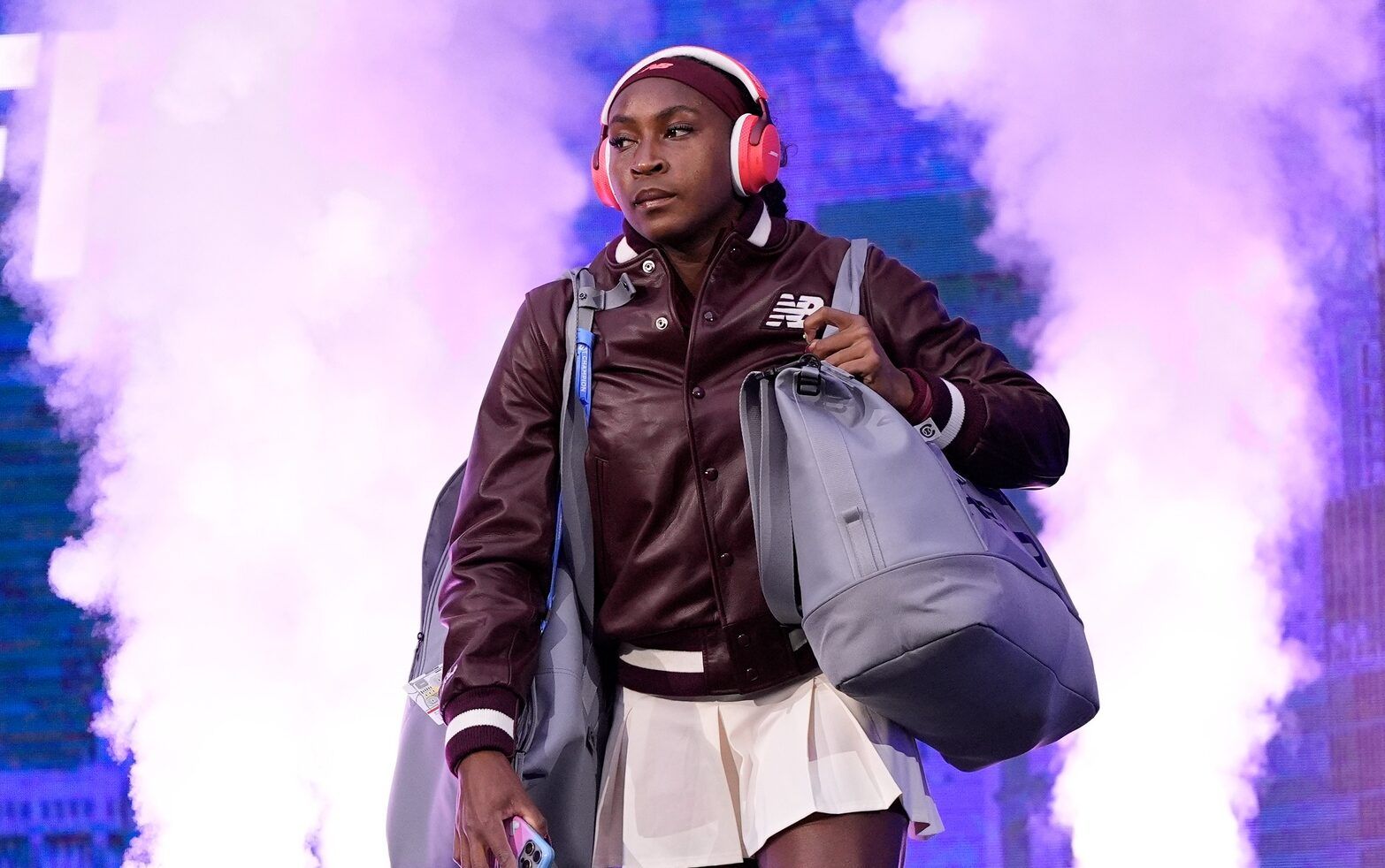 Coco Gauff (USA) enters to play Ajla Tomljanovic (AUS) (not pictured) on day three of the 2025 U.S. Open tennis tournament at the USTA Billie Jean King National Tennis Center.